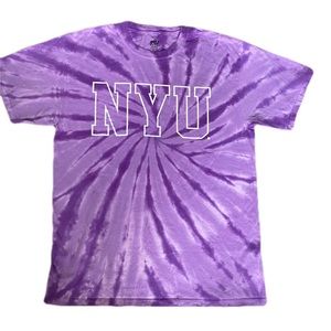 new without tags NYU New York university purple tie dye t shirt - size M